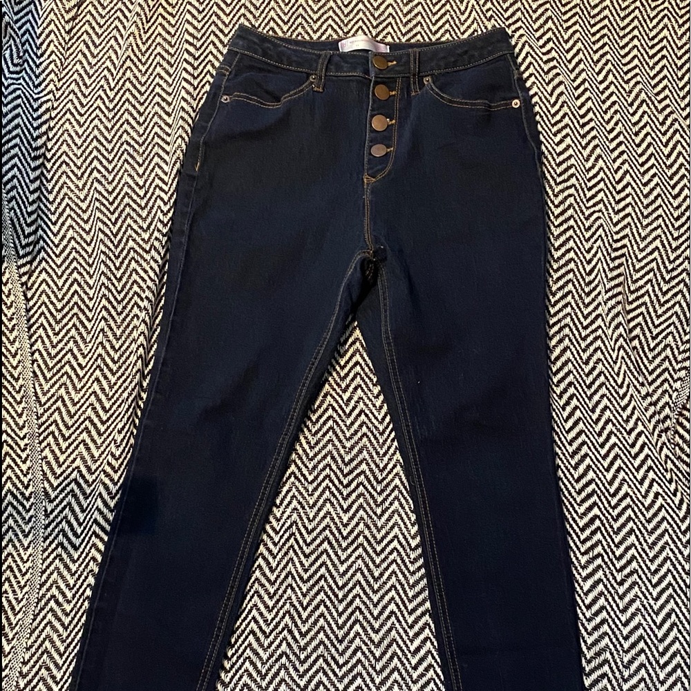 High waisted skinny jeans
